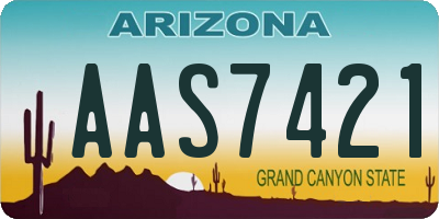 AZ license plate AAS7421