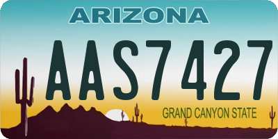 AZ license plate AAS7427