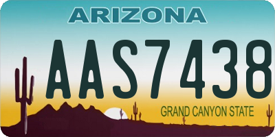 AZ license plate AAS7438