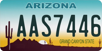 AZ license plate AAS7446