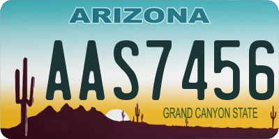 AZ license plate AAS7456