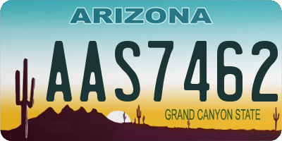 AZ license plate AAS7462