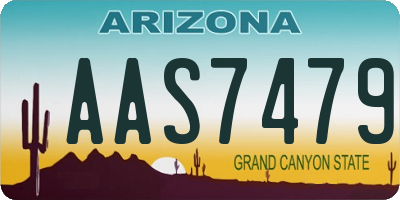 AZ license plate AAS7479