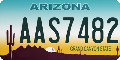 AZ license plate AAS7482