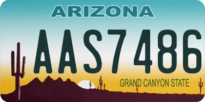 AZ license plate AAS7486