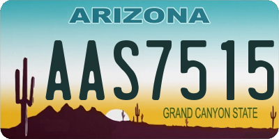 AZ license plate AAS7515