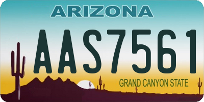 AZ license plate AAS7561