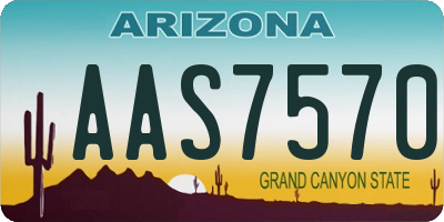 AZ license plate AAS7570