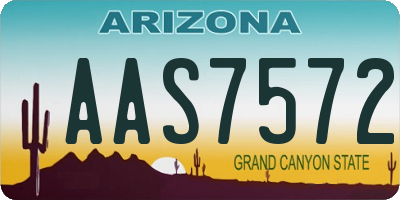 AZ license plate AAS7572