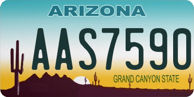 AZ license plate AAS7590