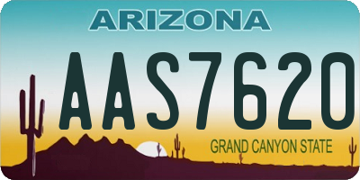 AZ license plate AAS7620