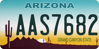 AZ license plate AAS7682