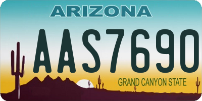 AZ license plate AAS7690