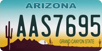 AZ license plate AAS7695