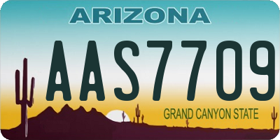 AZ license plate AAS7709