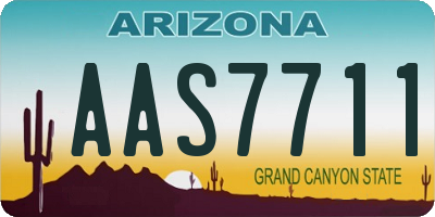 AZ license plate AAS7711