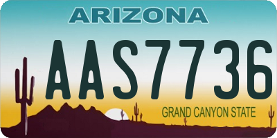 AZ license plate AAS7736