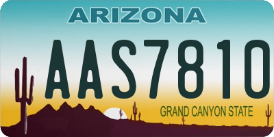 AZ license plate AAS7810