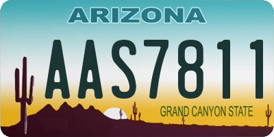 AZ license plate AAS7811