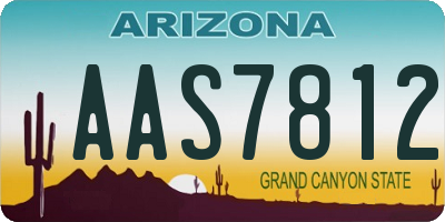 AZ license plate AAS7812