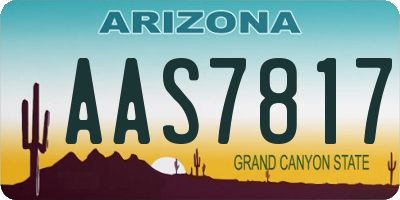 AZ license plate AAS7817