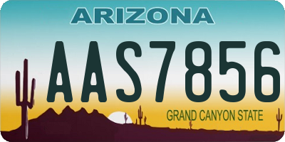 AZ license plate AAS7856