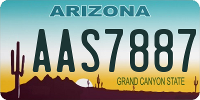 AZ license plate AAS7887