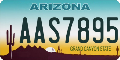 AZ license plate AAS7895