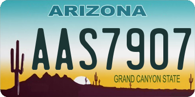 AZ license plate AAS7907