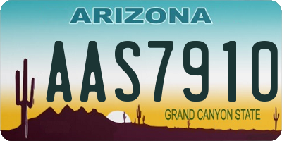 AZ license plate AAS7910