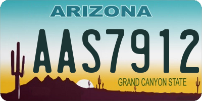 AZ license plate AAS7912
