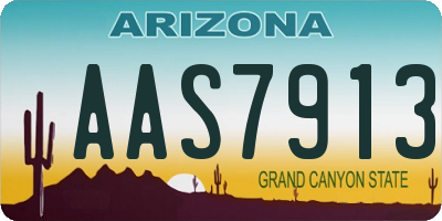 AZ license plate AAS7913