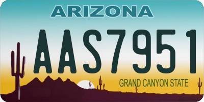 AZ license plate AAS7951