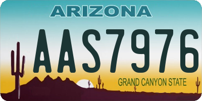 AZ license plate AAS7976