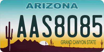 AZ license plate AAS8085