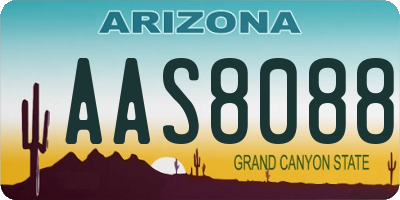 AZ license plate AAS8088