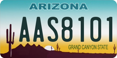 AZ license plate AAS8101
