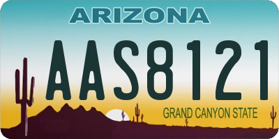 AZ license plate AAS8121