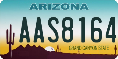 AZ license plate AAS8164