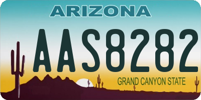 AZ license plate AAS8282