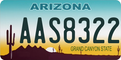 AZ license plate AAS8322