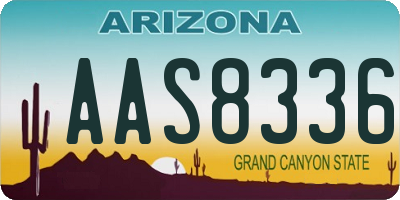 AZ license plate AAS8336