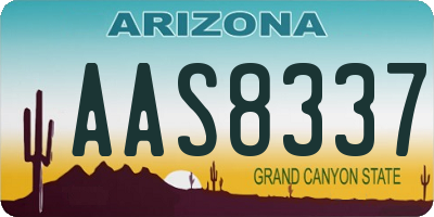 AZ license plate AAS8337