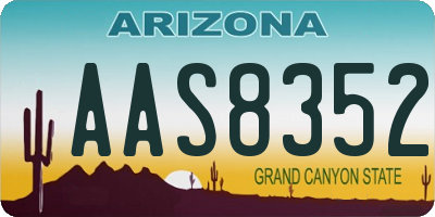 AZ license plate AAS8352