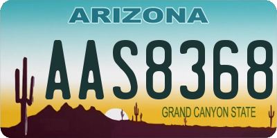 AZ license plate AAS8368