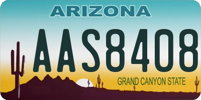 AZ license plate AAS8408