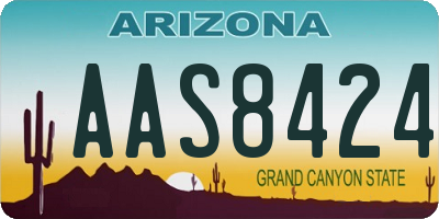 AZ license plate AAS8424