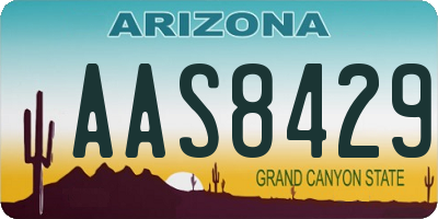 AZ license plate AAS8429