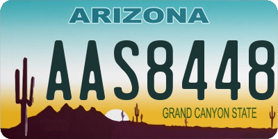 AZ license plate AAS8448