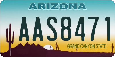 AZ license plate AAS8471